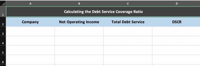 Berechnung der Schuldendienstdeckungsquote in Excel-Beispiel