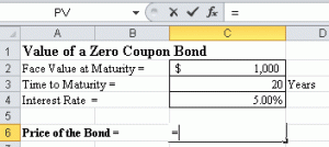 Как да се изчисли PV с различен тип облигации с Excel
