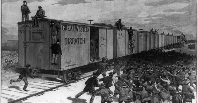 Il grande sciopero ferroviario del sud-ovest del 1886